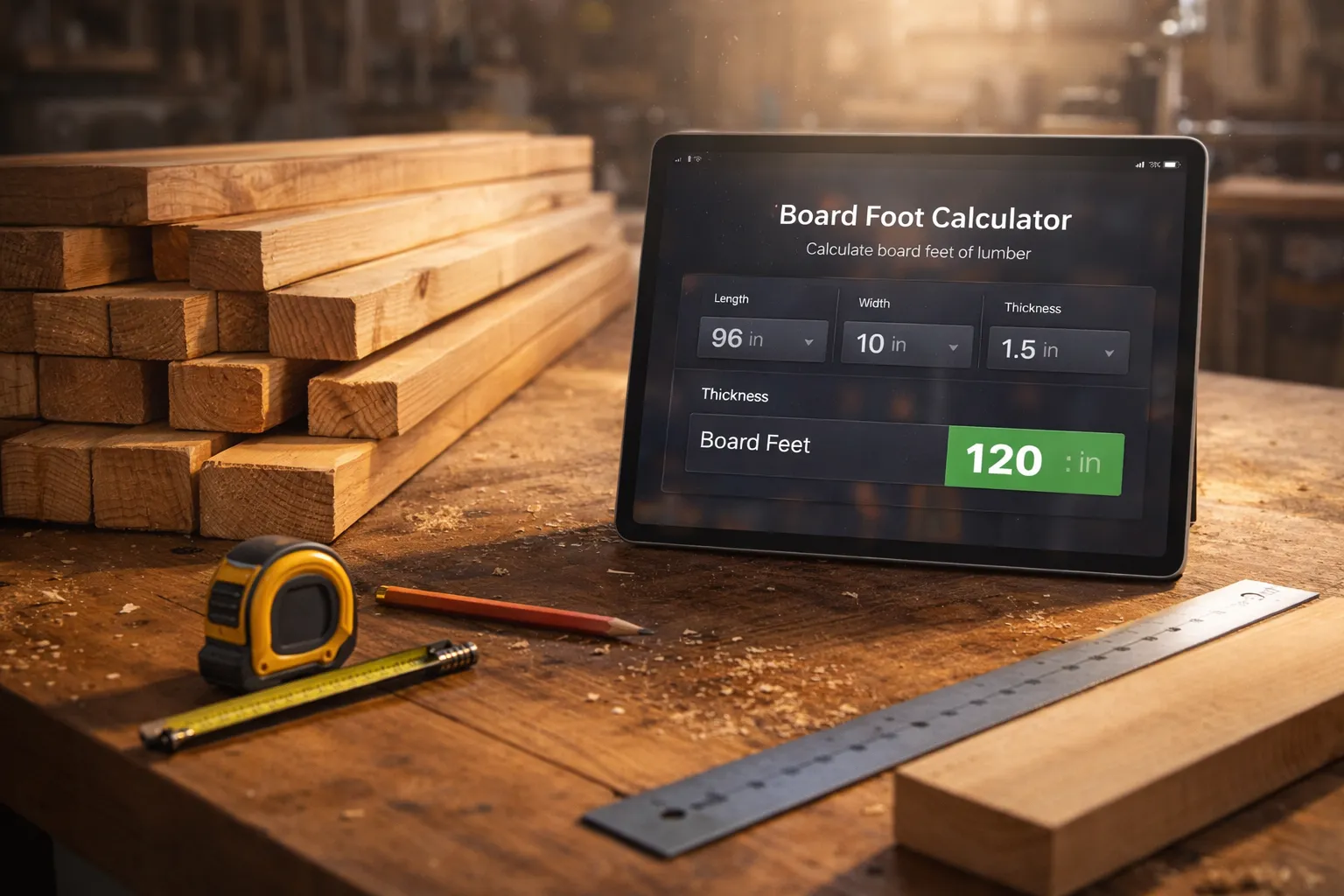 Board Foot Calculator 2026 | Lumber Cost Fast - Free Online Calculator