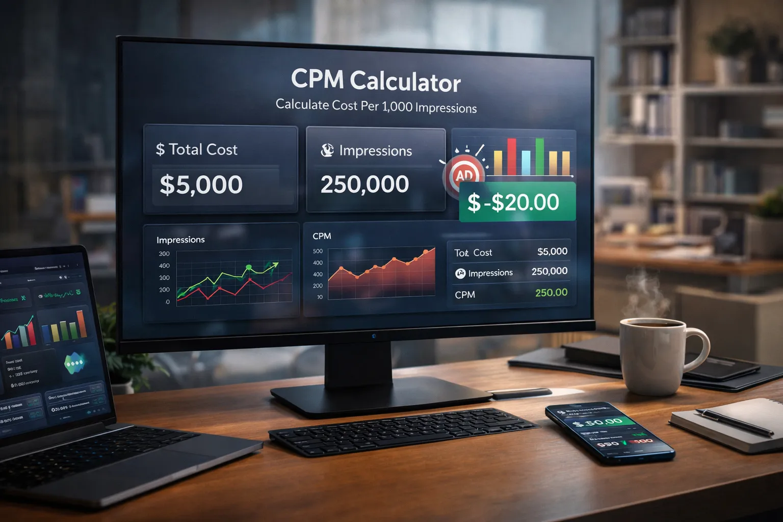 CPM Calculator 2026 | Ad Cost Per 1000 Views - Free Online Calculator