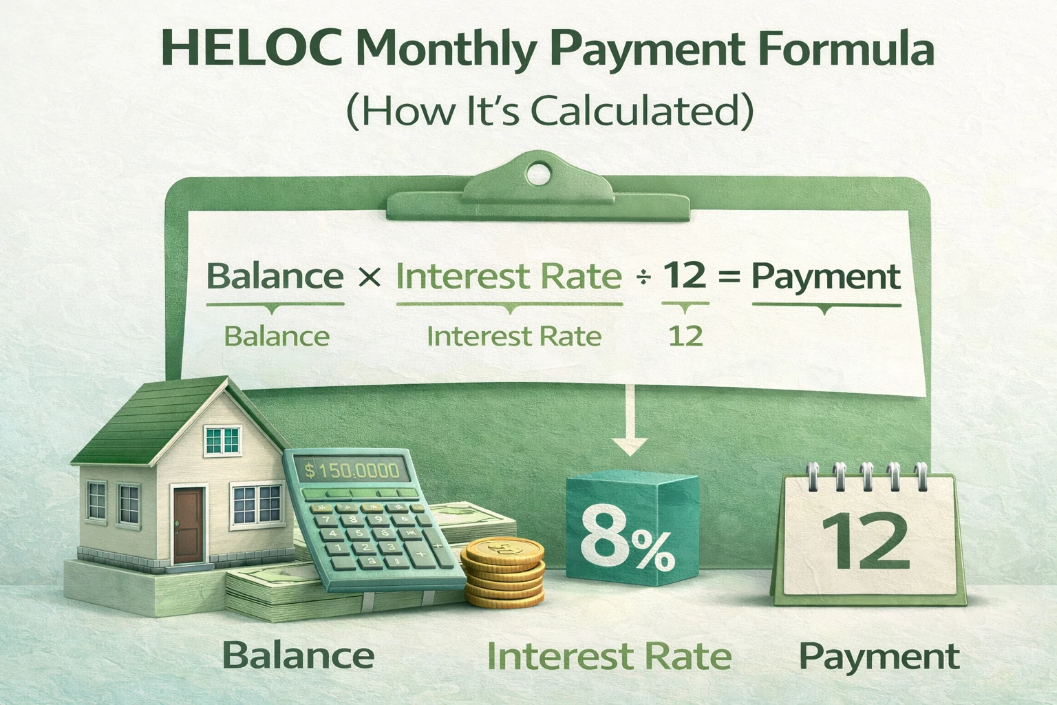 HELOC Monthly Payment Formula - How to Calculate Interest-Only and Principal + Interest Payments