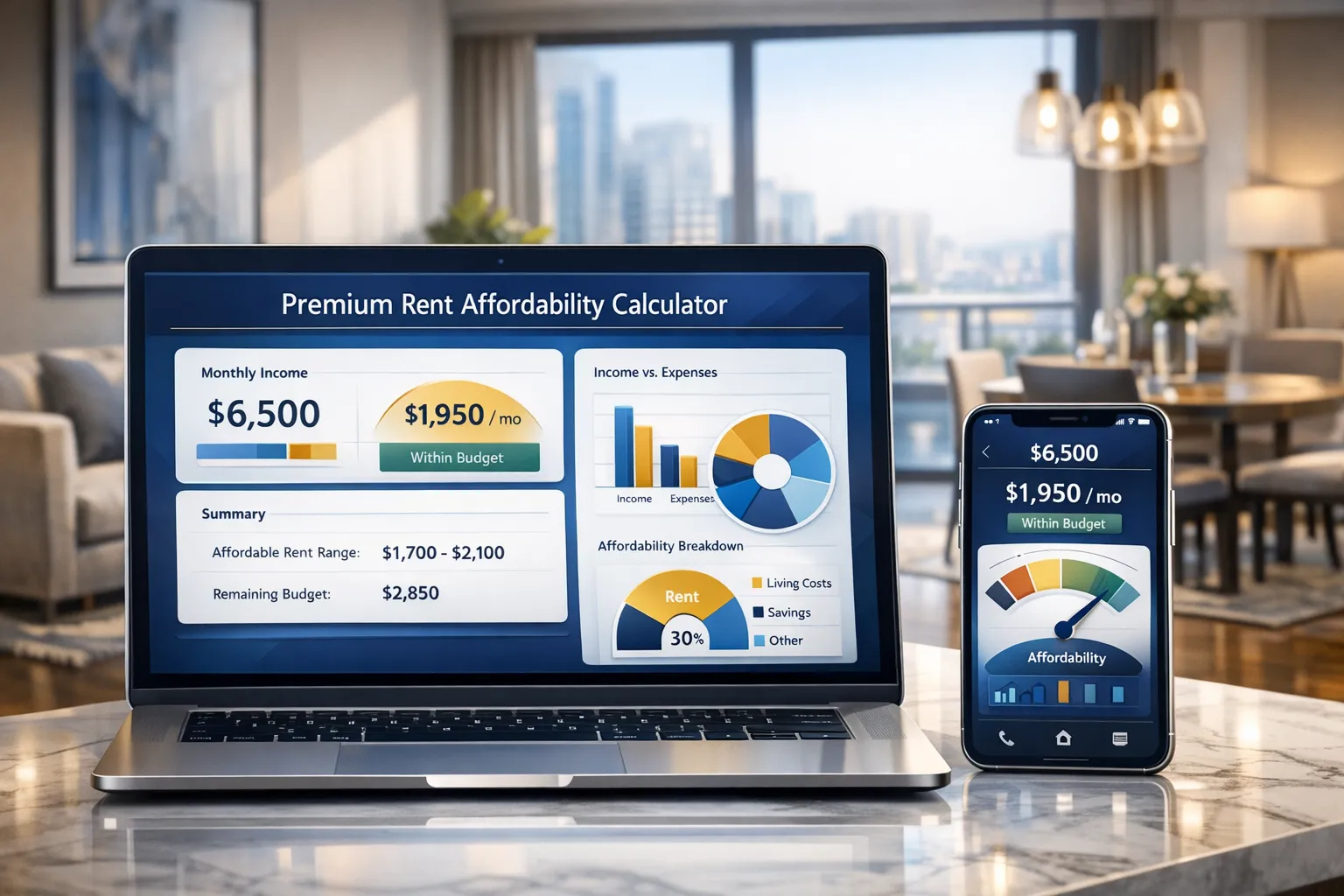 Rent Affordability Calculator 2026 | How Much? - Free Online Calculator